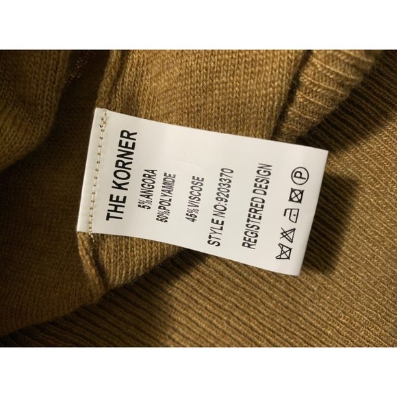 The Korner Women's Pullover Sweater Hoodie Long Sleeve Brown Size S/M NWT - Picture 7 of 11